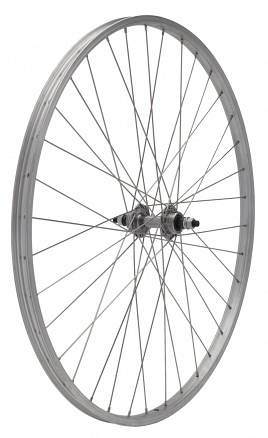 KOTAČ II 26X1 3/8”, SPORT SIVI ALUMINIJSKI NA MATICU, OBRUČ 36R