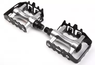 PEDALE MTB ALU  9/16” CRNO-SREBRNE