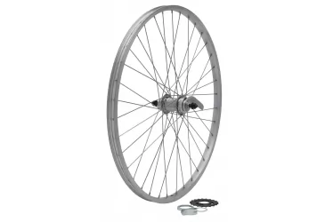 KOTAČ II 26X1.75” TORPEDO FAVORIT, SIVI ALUMINIJSKI NA MATICU, OBRUČ 36R