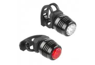 BLJESKALICA PREDNJA + ZADNJA ,”APOLLON MINI” 0.5W LED, USB ,M-WAVE