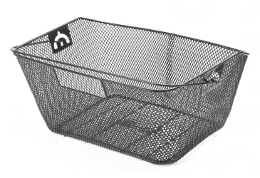 KOŠARICA ZADNJA CRNA SA RUČKOM 40X30X18/15CM,  CRNA