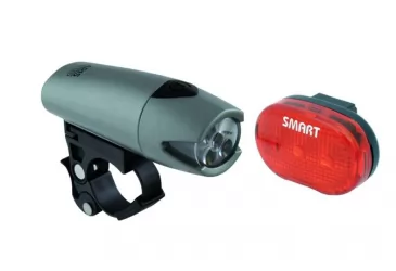 SVJETLO PREDNJE NA BATERIJE 5XLED 2F (SIVO)+ BLJESKALICA II 3LED/3F SMART