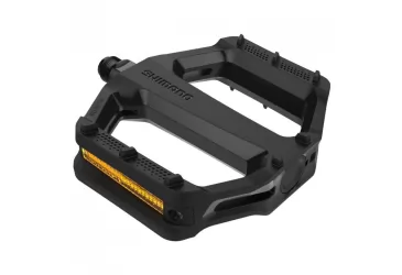 PEDALE SHIMANO PD-EF102, FLAT, SA REFLEKTOROM, CRNE