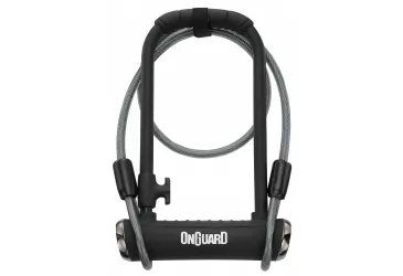 LOKOT U-LOCK ONGUARD PITBULL DT X PREMIUM BLACK X-SERIES 115X230MM,15MM HEX SHACKLE+CABLE 120CM X 10MM,