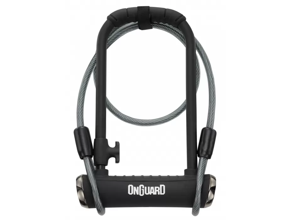 LOKOT U-LOCK ONGUARD PITBULL DT X PREMIUM BLACK X-SERIES 115X230MM,15MM HEX SHACKLE+CABLE 120CM X 10MM,