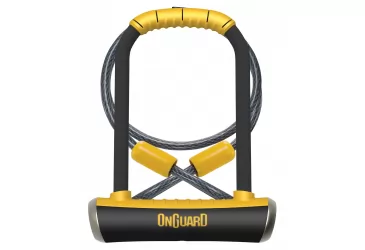 LOKOT U-LOCK ONGUARD PITBULL DT 115X230MM,15MM HEX SHACKLE+CABLE 120CM X 10MM,