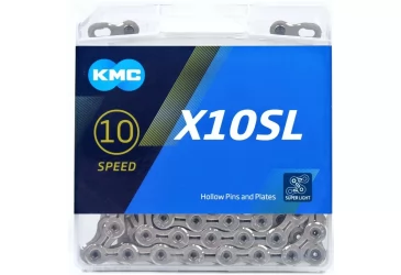 LANAC KMC X-10 SL (superlight) TRKAĆI 1/2X11/128 10BR. 114ČL.KMC SREBRNI