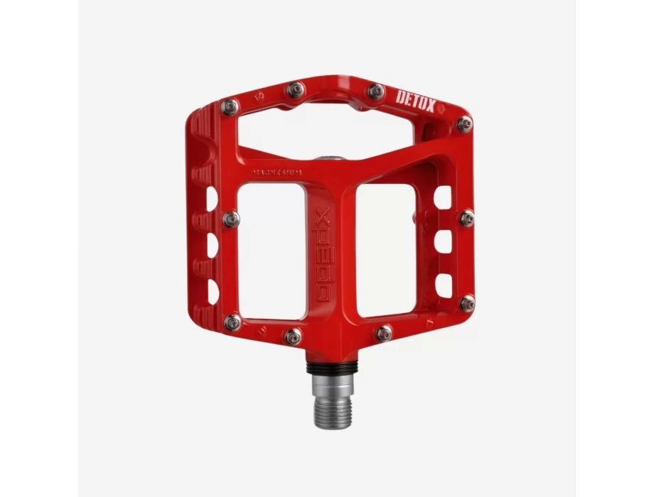 Pedale Flat MTB Xpedo DETOX Platform, 9/16'' Industrijski ležaj, Magnesium body, Red