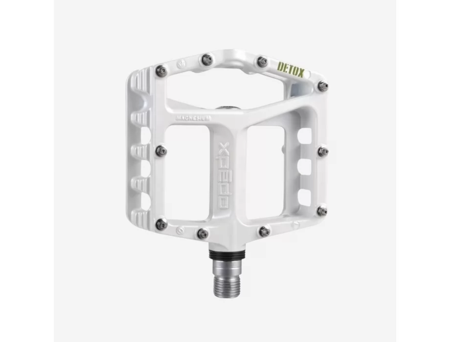 Pedale Flat MTB Xpedo DETOX Platform, 9/16'' Industrijski ležaj, Magnesium body, White