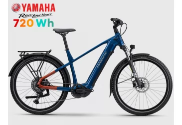 HAIBIKE e-Bike TREKKING 4 - High Dark Blue n Orange, Yamaha PW-S2, 720Wh - e-CITY / e-HYBRID - MUŠKI - Akcija 50%