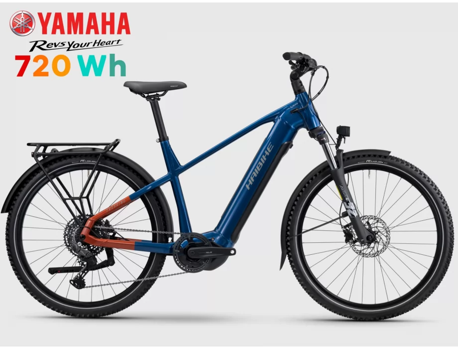 e-Bike TREKKING 4 - High Dark Blue n Orange, Yamaha PW-S2, 720Wh - e-CITY / e-HYBRID - MUŠKI - Akcija 50%