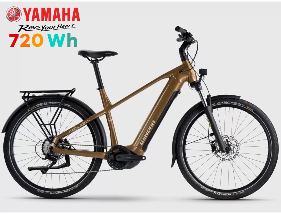 e-Bike Winora YUCATAN X8 High Mocaccino / Yamaha PW-S2 / 2025 - e-CITY / e-HYBRID - MUŠKI - Akcija 50%
