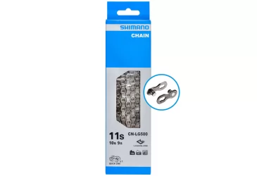 LANAC SHIMANO, CN-LG500,126LINKS FOR LG 9/10/11 SPEED, W/QUICK-LINK, IND.PACK