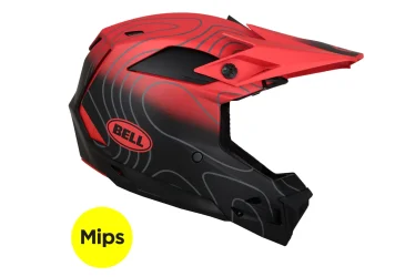 Full-Face KACIGA BELL FULL-10 MIPS CONTOUR RED/BLACK - Akcija 23%