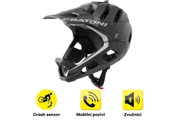 Full-Face KACIGA CRATONI MADROC PRO, Black Matte - Akcija 50%