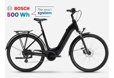 WINORA e-Bike TRIA X7 Wave Low Mystic Black / Bosch Active Smart 500 Wh - e-CITY / e-HYBRID - ŽENSKI - Akcija 17%