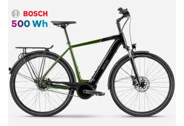 BREEZER e-Bike POWERTRIP EVO IG 2.3+ Black Forest Green  / Bosch Active Line 500 Wh - e-CITY / e-HYBRID - MUŠKI - Akcija 49%