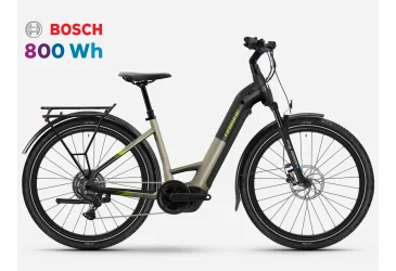 HAIBIKE e-Bike TREKKING 4 LOW, CUES-10s, Sand/Lime, Bosch Performance Line PX, Battery: 800Wh / 2026 - e-CITY / e-HYBRID - ŽENSKI - Akcija 33%