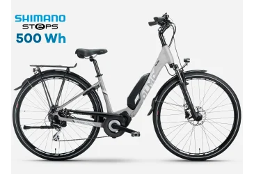 MONTANA OLMO e-bike E-VICO CITY+  LowSTEP CaffeLatte Shimano STEPS 500Wh - e-CITY / e-HYBRID - ŽENSKI - Akcija 43%