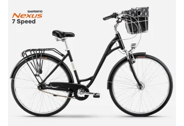 ROMET BICIKL ROMET, ART DECO LUX 28” LADY, SHIMANO NEXUS 7 BRZINA, LOWSTEP, BLACK - CITY / HYBRID - ŽENSKI
