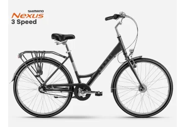 ROMET BICIKL ROMET, SONATA CLASSIC 26” LADY, SHIMANO NEXUS 3 BRZINE, LOWSTEP MEDIUM, GRAPHITE - CITY / HYBRID - ŽENSKI