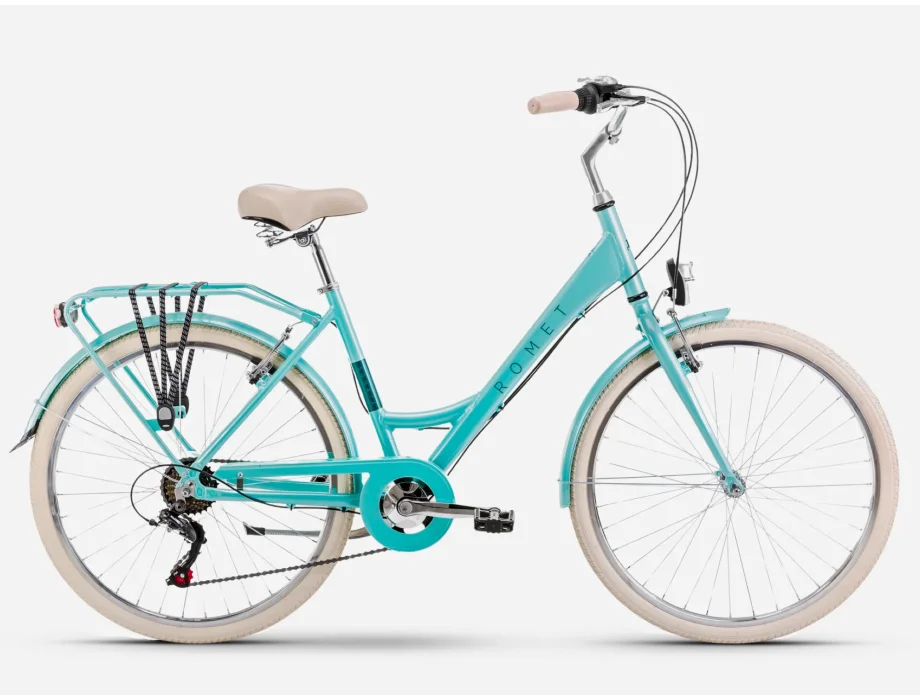 BICIKL ROMET, SONATA ECO 28” LADY, SHIMANO REVOSHIFT RS-35, 6S, LOWSTEP, GREEN - CITY / HYBRID - ŽENSKI