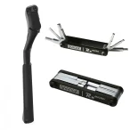 NOGICA REAR MOUNT ADJUSTABLE KICKSTAND, Mooi-18mm, BLACK (za Trek Marlin) + ALAT MULTI-TOOL PEDROS RX-Micro 6 - 1