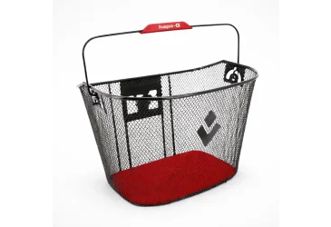 KOŠARICA PREDNJA OVAL NA KORMILO NA SKIDANJE, HAPO 35x25x25cm 19L (22-31,8CM),BOJA :CRNA