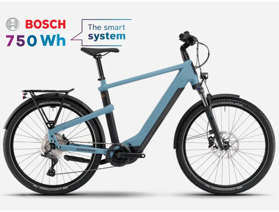 e-Bike YAKUN X10  SHARK Blue Matt, Bosch Performance Line CX, Battery:750Wh / 2025 - e-CITY / e-HYBRID - MUŠKI - Akcija 44%