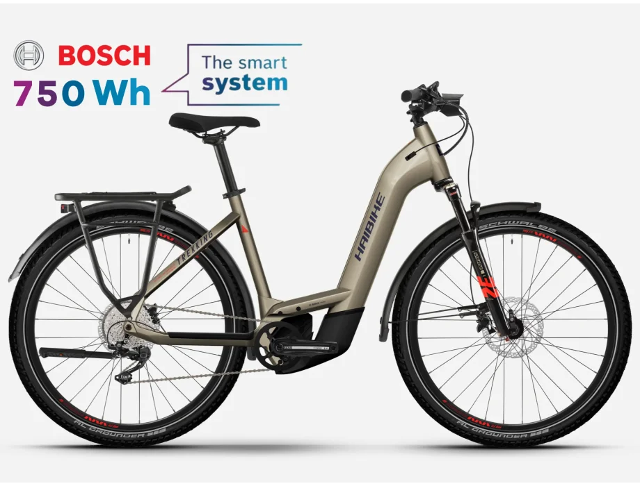 e-Bike TREKKING 8 - LowStep Sand Red Blues, Bosch Performance Line CX, Battery:750Wh - e-CITY / e-HYBRID - ŽENSKI - Akcija 50%