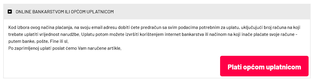 Plaćanje - internet bankarstvo